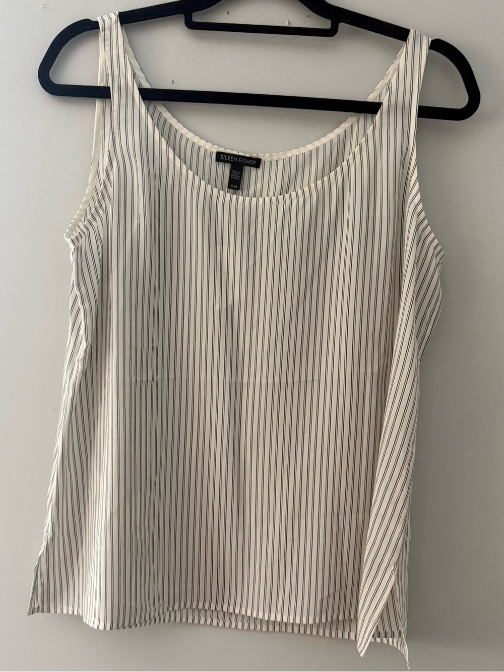 NWT Eileen Fisher Striped Silk Tank Shell Blouse quiet luxury